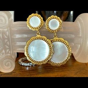 Dallas Prince 14K over Sterling White MOP earrings